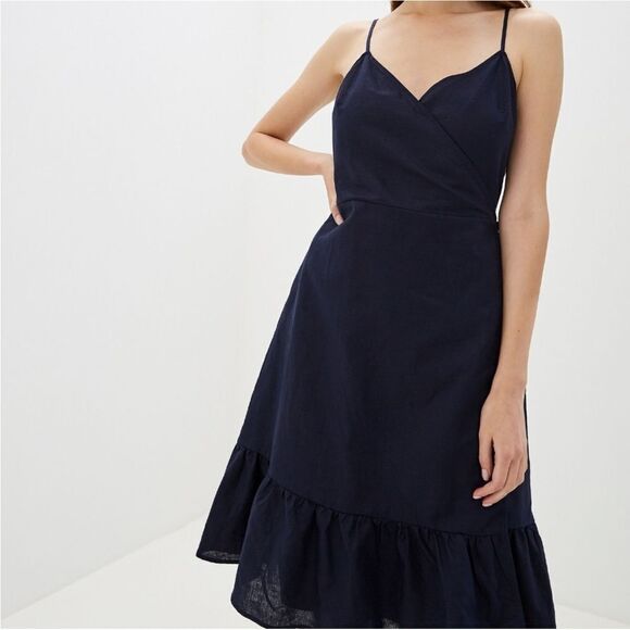 NWT GAP Elegant Navy Blue Dress Large - Picture 3 of 4